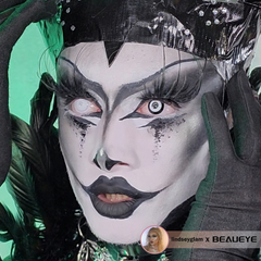 Cosplay Circle Line Black White Coloured Contact Lenses