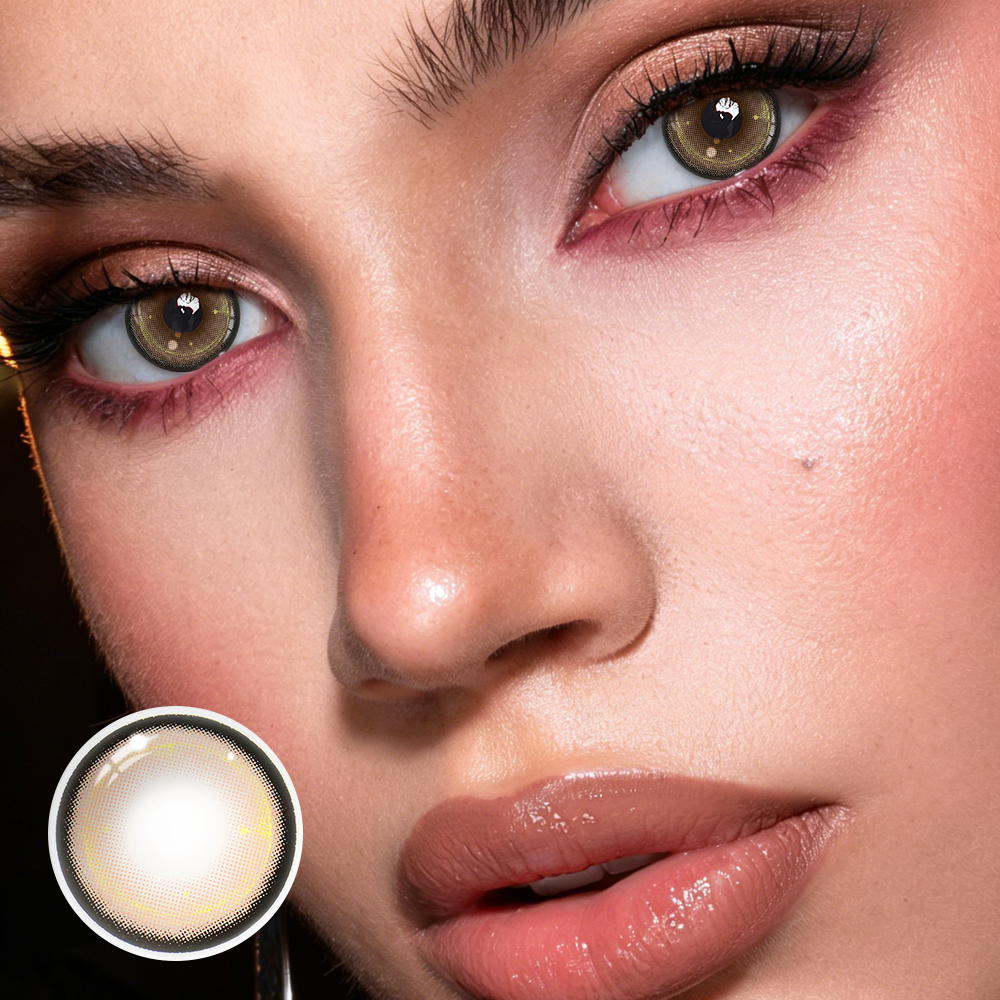 Shaula Brown Prescription Coloured Contact Lenses Secondary image