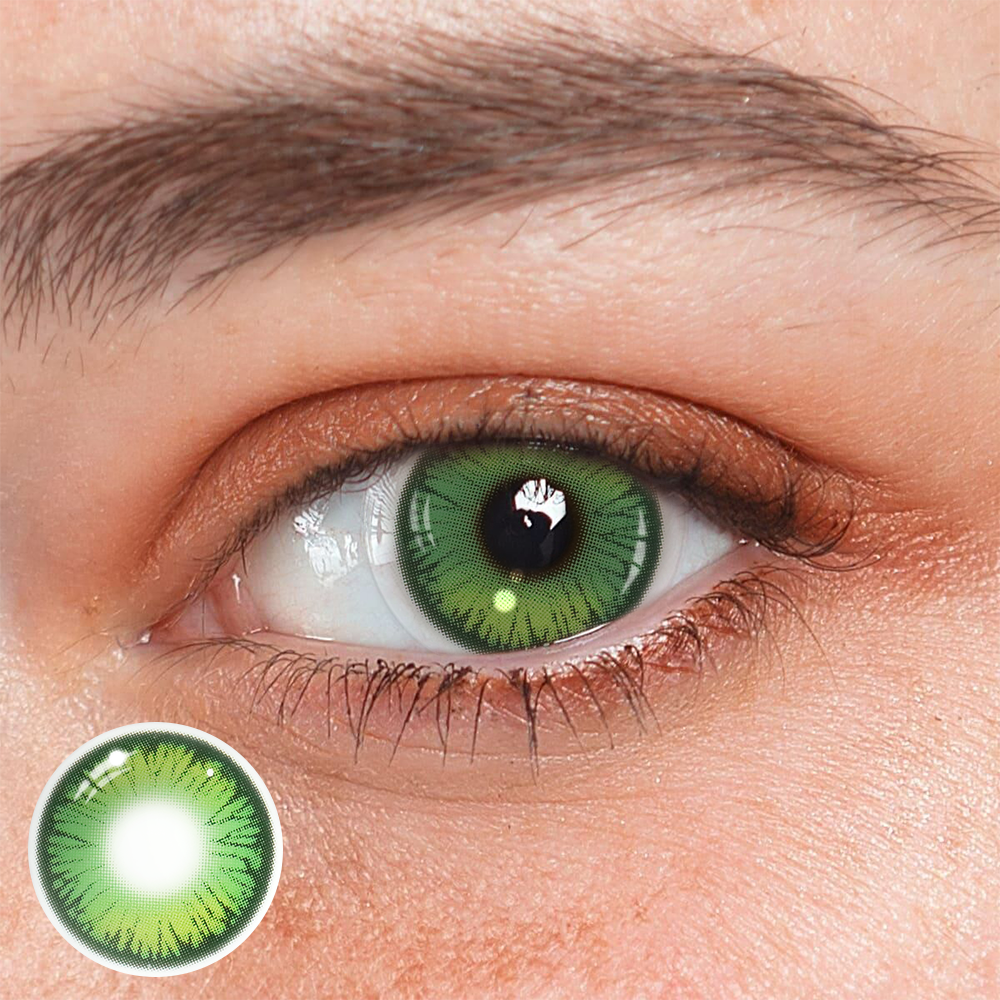 Cosplay Butterfly Green Coloured Contact Lenses Main image