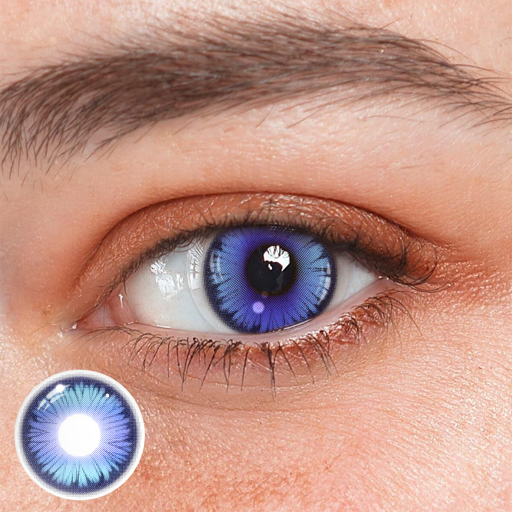 Cosplay Butterfly Blue Coloured Contact Lenses Main image