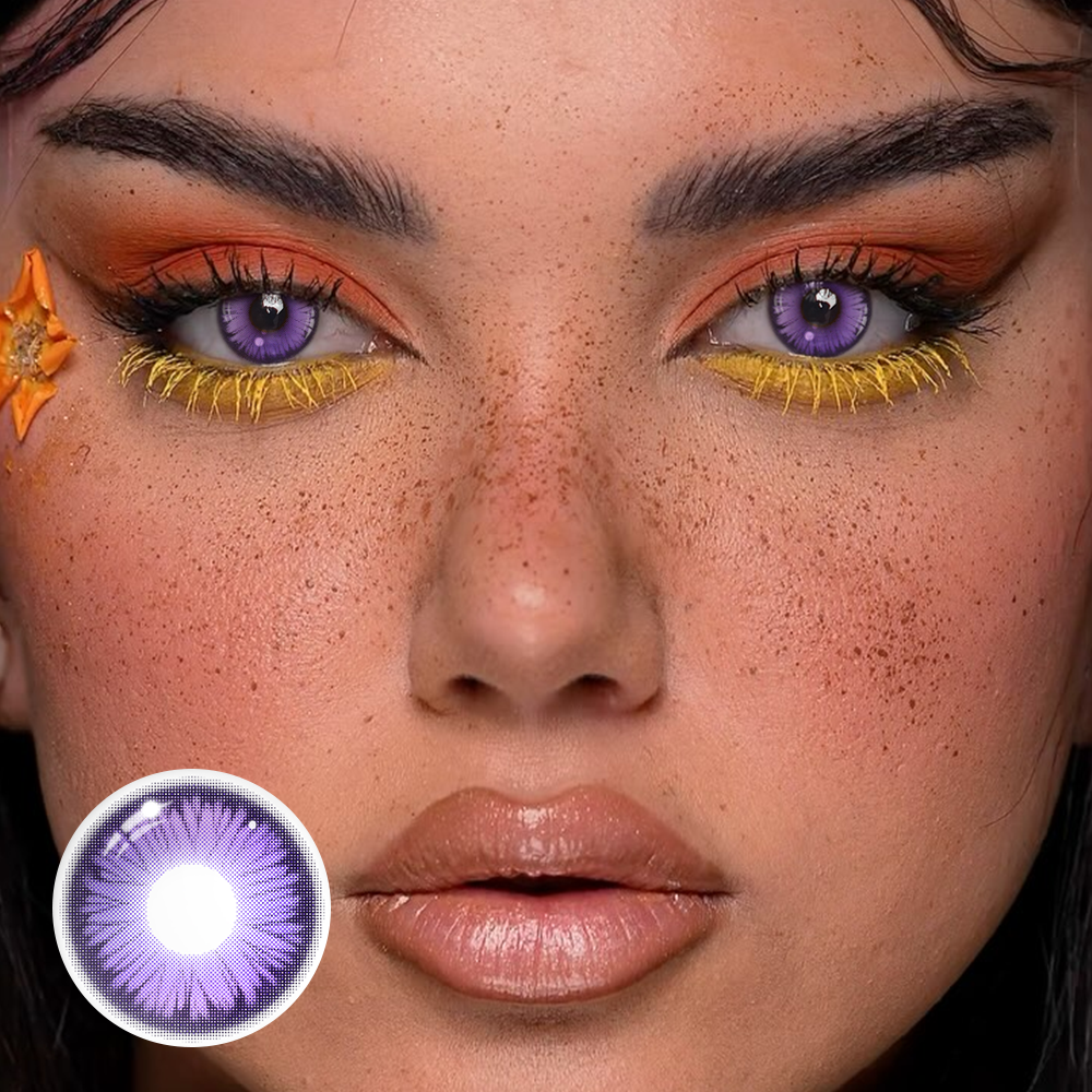 Cosplay Butterfly Purple ColouredContact Lenses Secondary image
