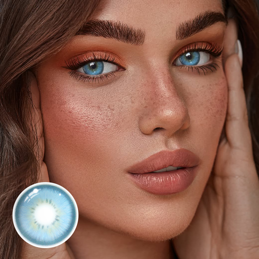 Seren Blue Coloured Contact Lenses Secondary image