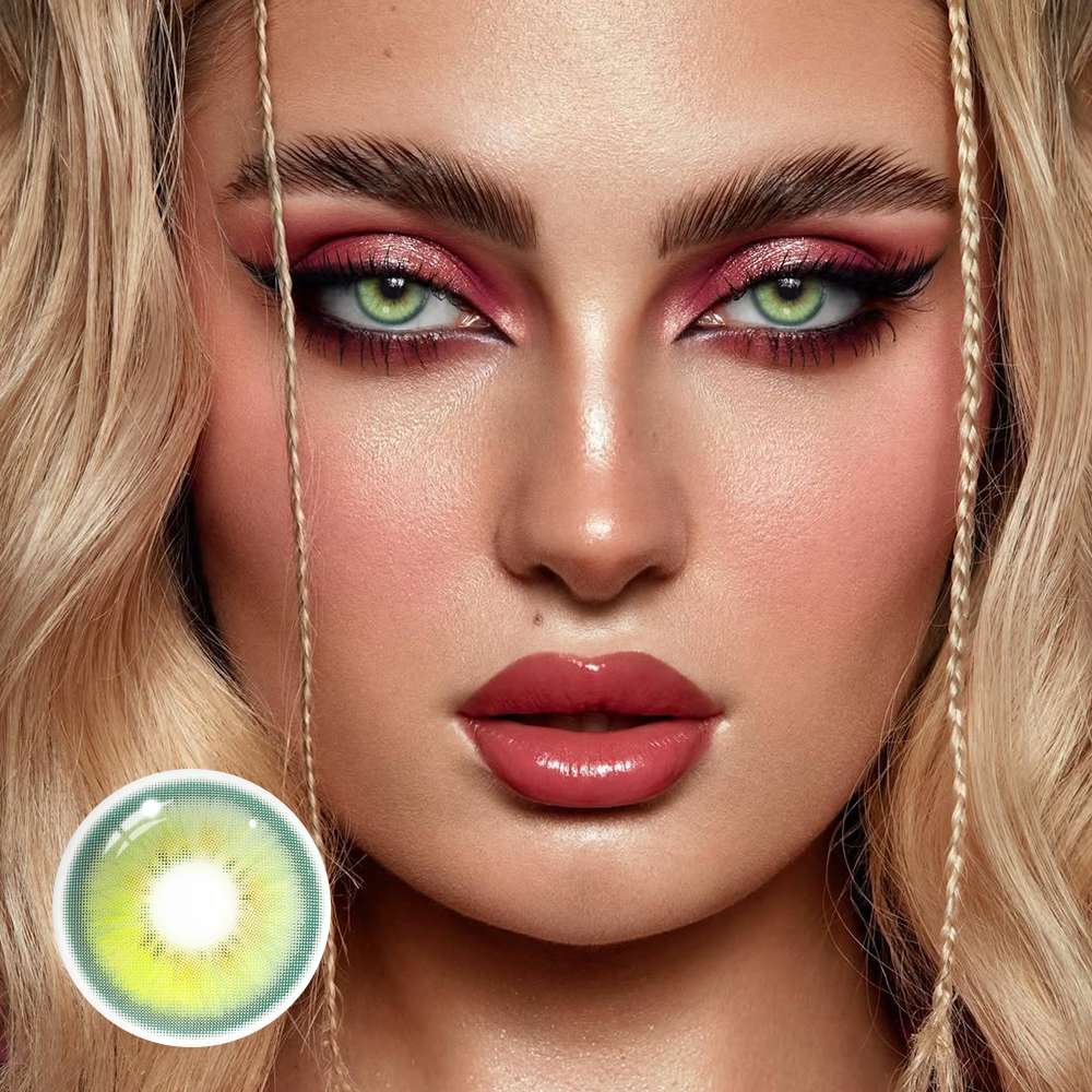 Seren Green Coloured Contact Lenses Secondary image