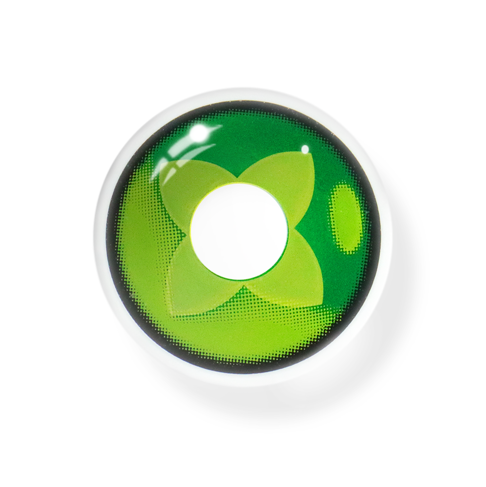Cosplay Genshin Impact Clover Green Coloured Contact Lenses Secondary image