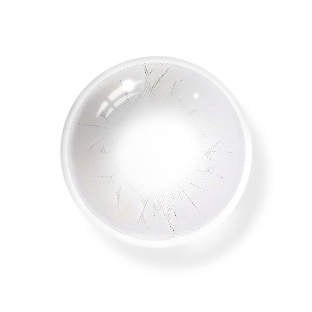 Halloween Cracked Eye Gray Coloured Contact Lenses Secondary image