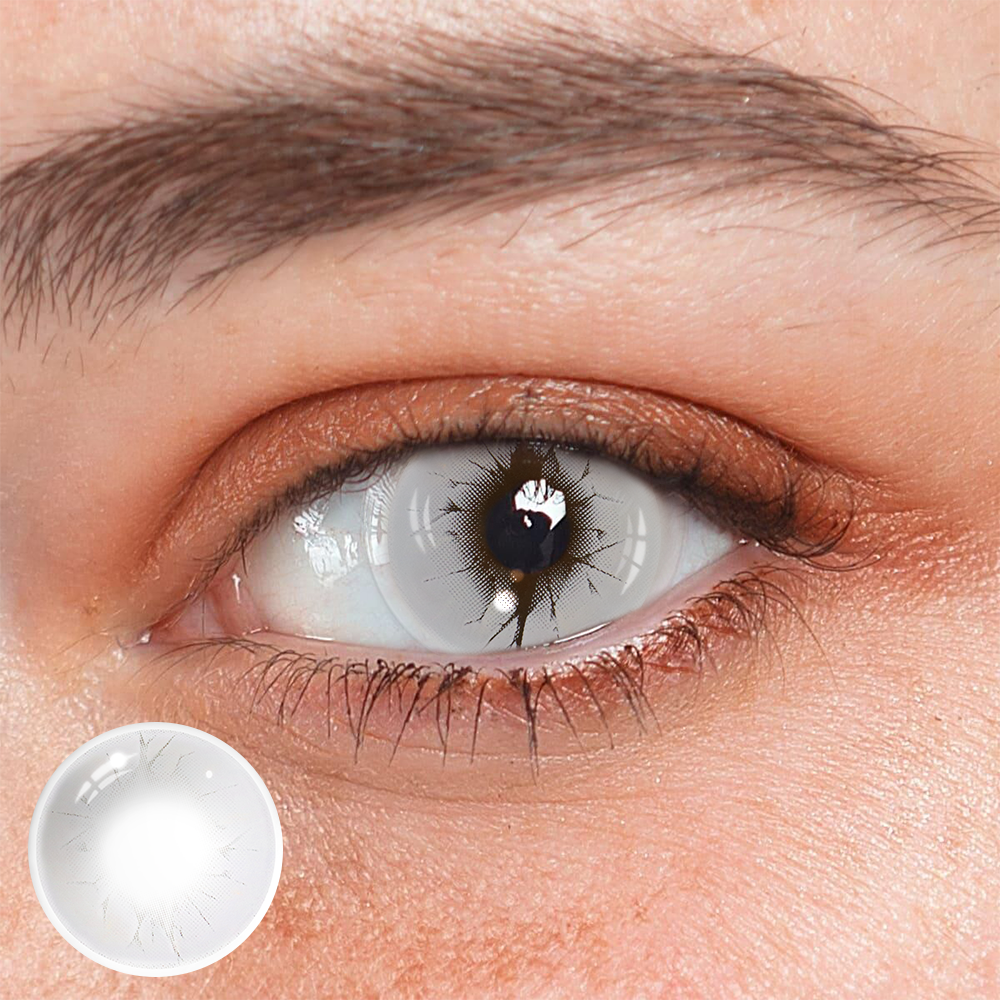 Cosplay Cracked Eye Gray Coloured Contact Lenses
