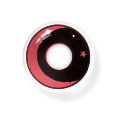 Halloween Moon Star Red Coloured Contact Lenses