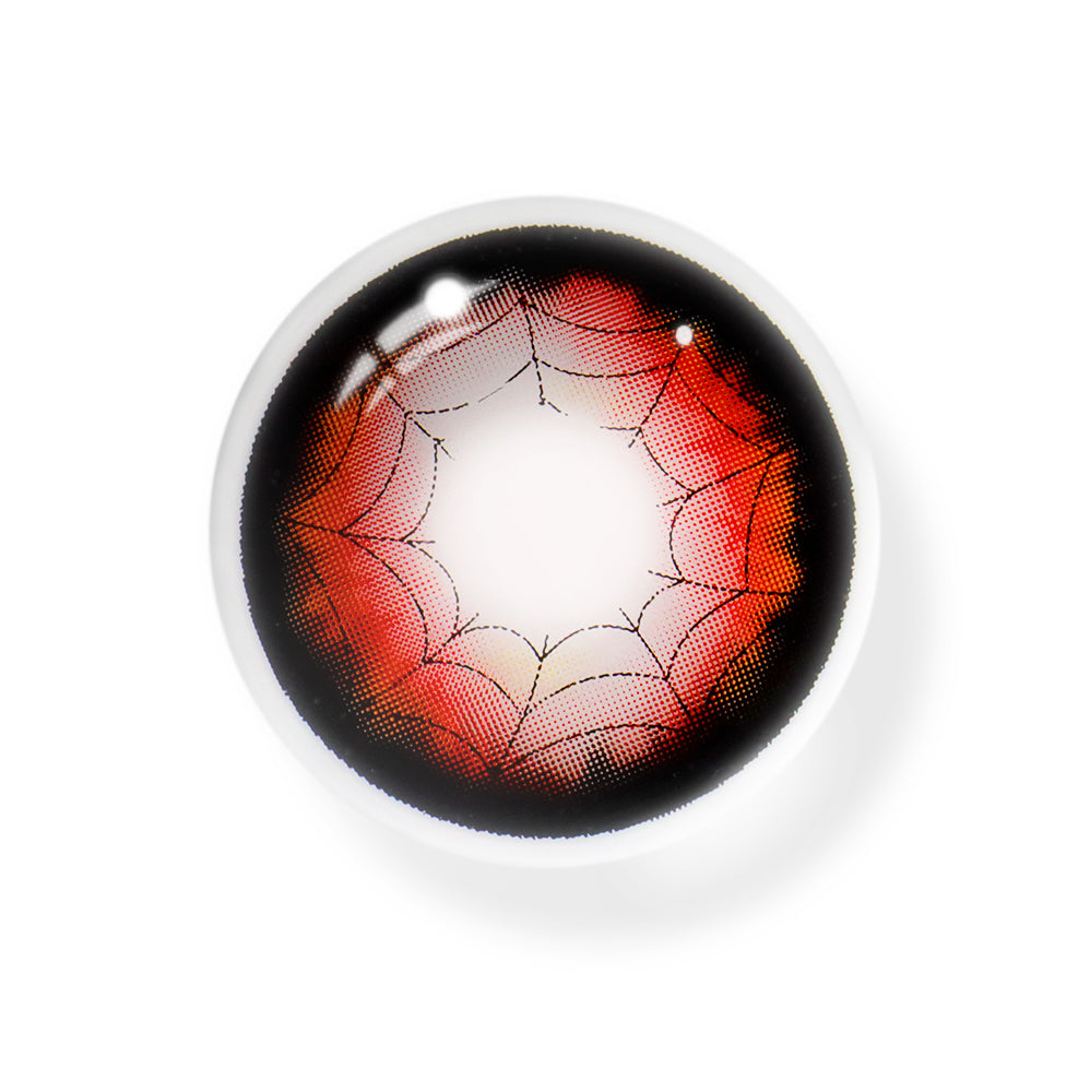 Cosplay Spider Web Red Coloured Contact Lenses Secondary image