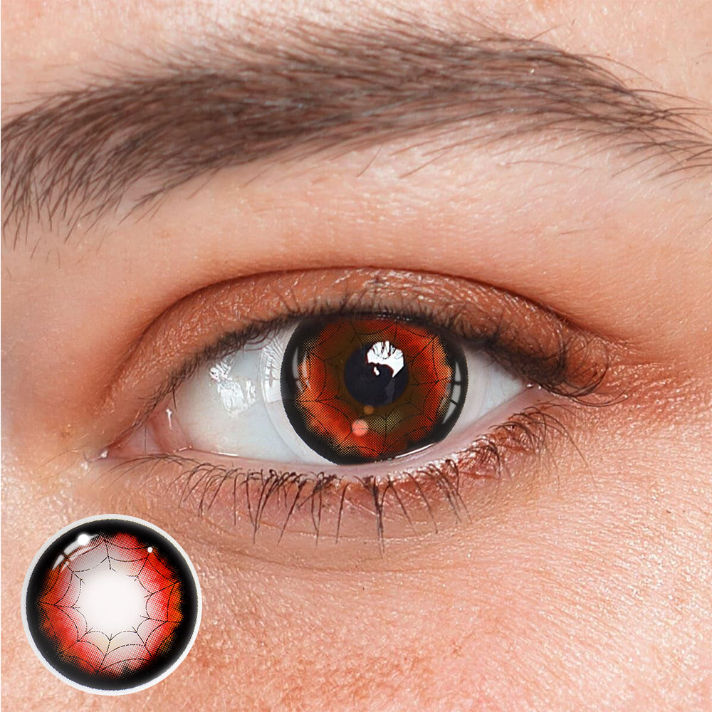 Cosplay Spider Web Red Coloured Contact Lenses Main image