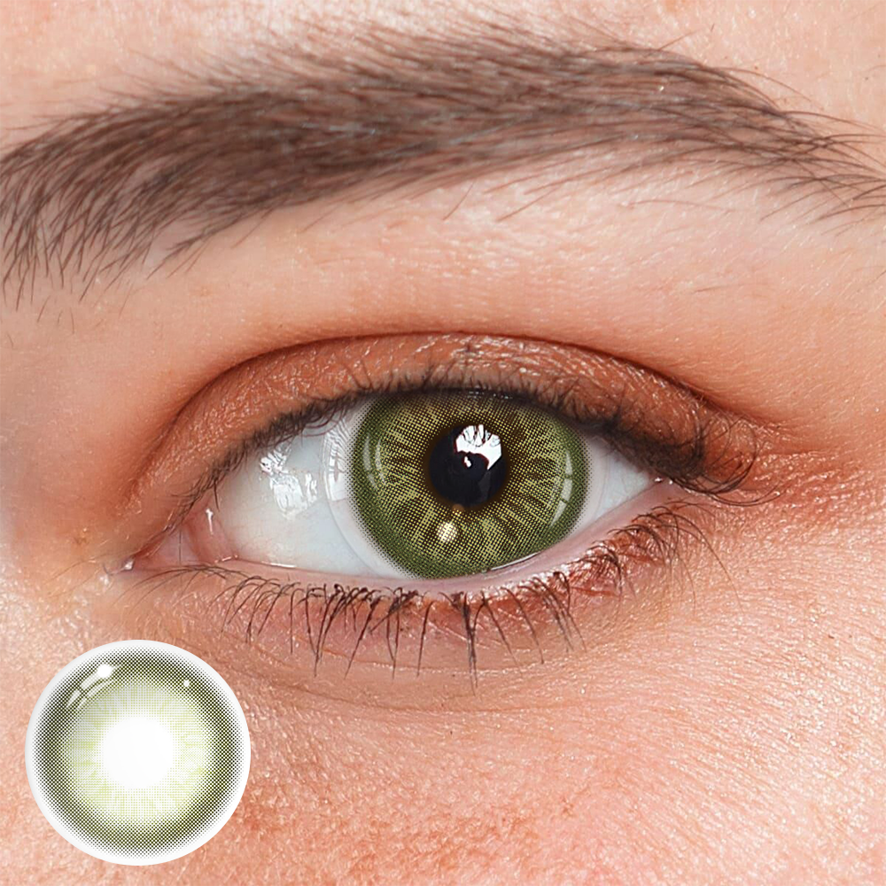 Celeste Oliver Green Coloured Contact Lenses