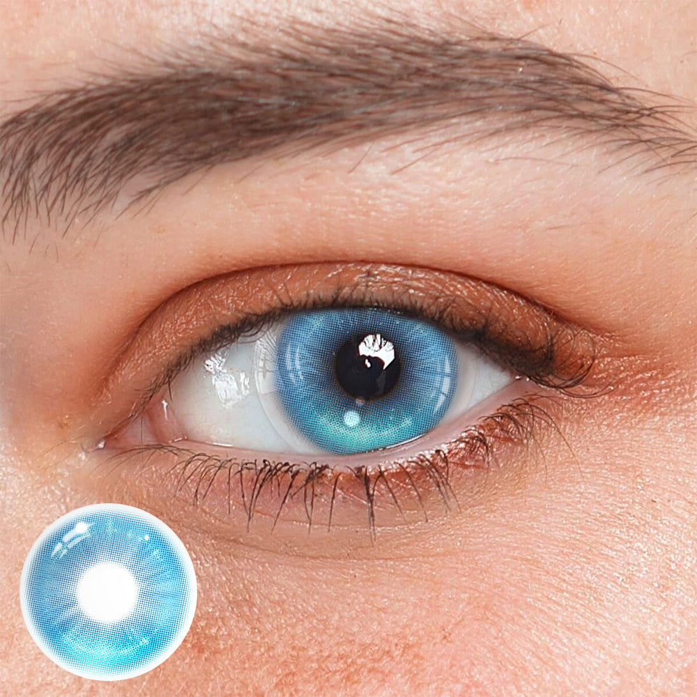 Vlinder Gem Blue Coloured Contact Lenses