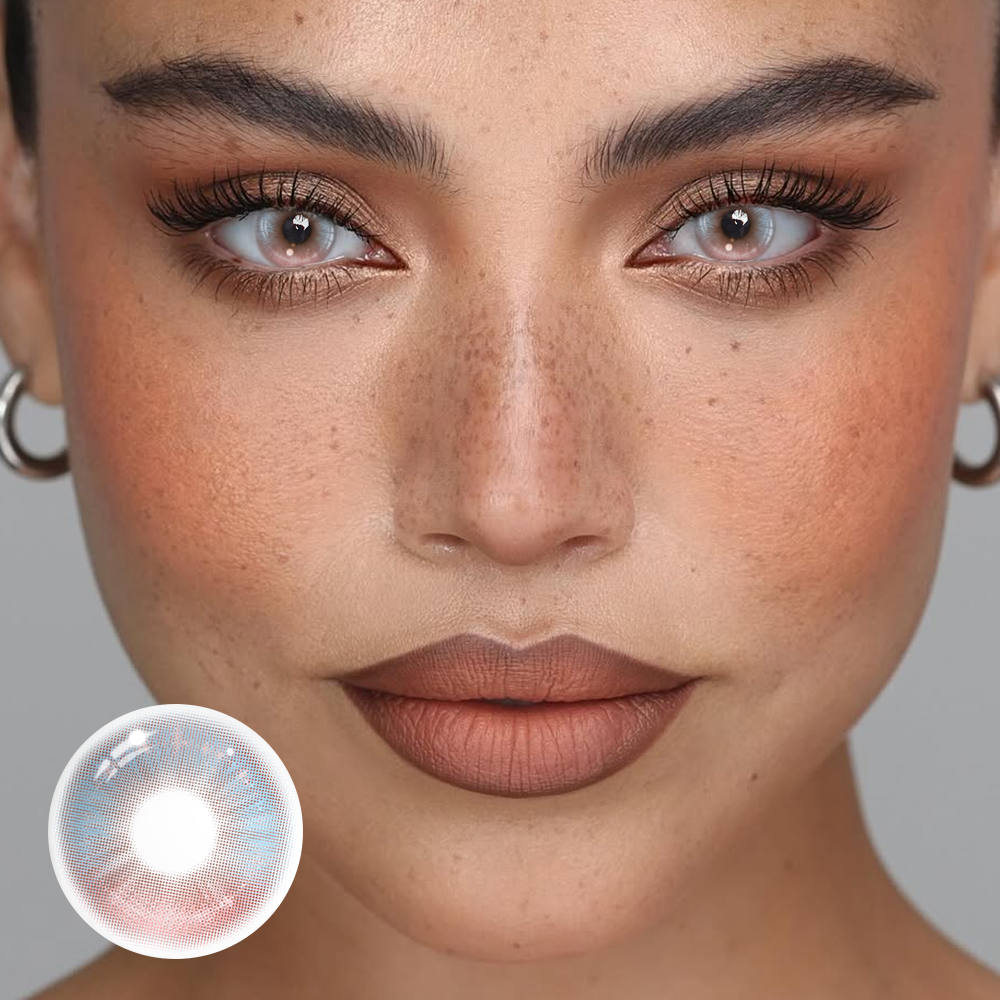 Vlinder Pink Coloured Contact Lenses Secondary image