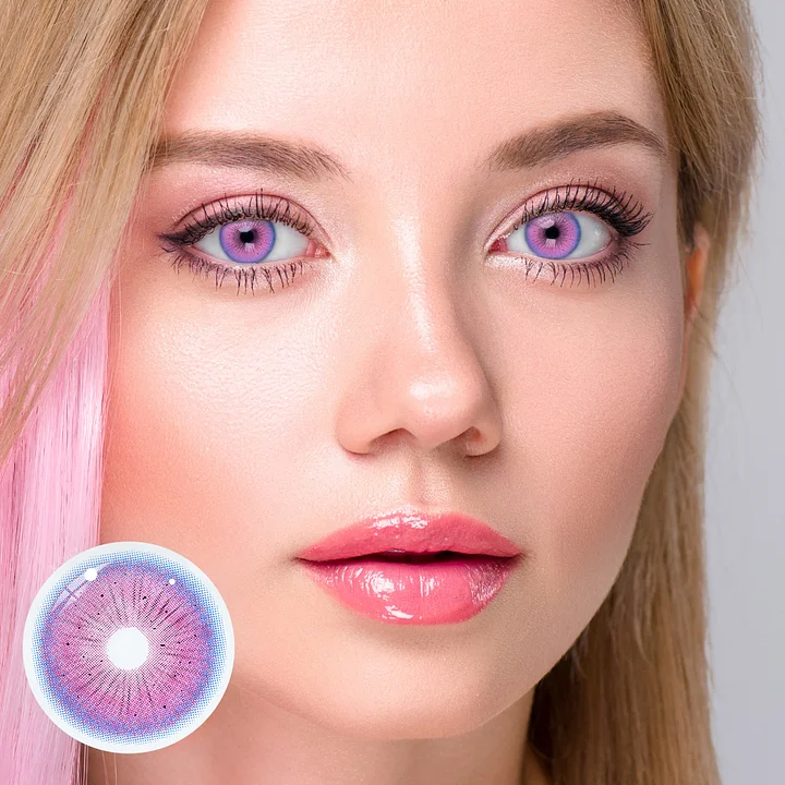Cosplay Fallen Angel Purple Coloured Contact Lenses Secondary image