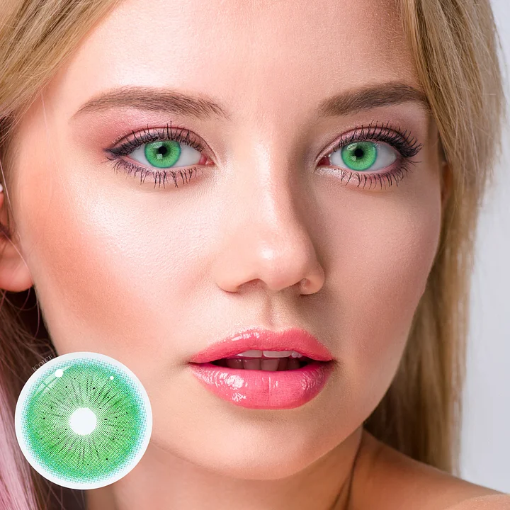 Cosplay Fallen Angel Green Coloured Contact Lenses Secondary image