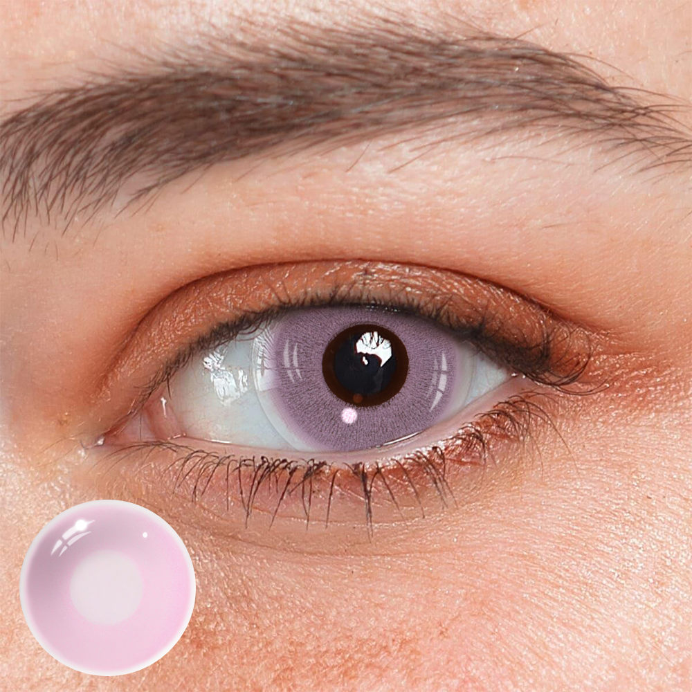 Cosplay Fluorescent Pink Coloured Contact Lenses Main image