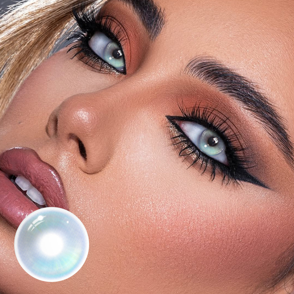 Vlinder Blue Coloured Contact Lenses Secondary image
