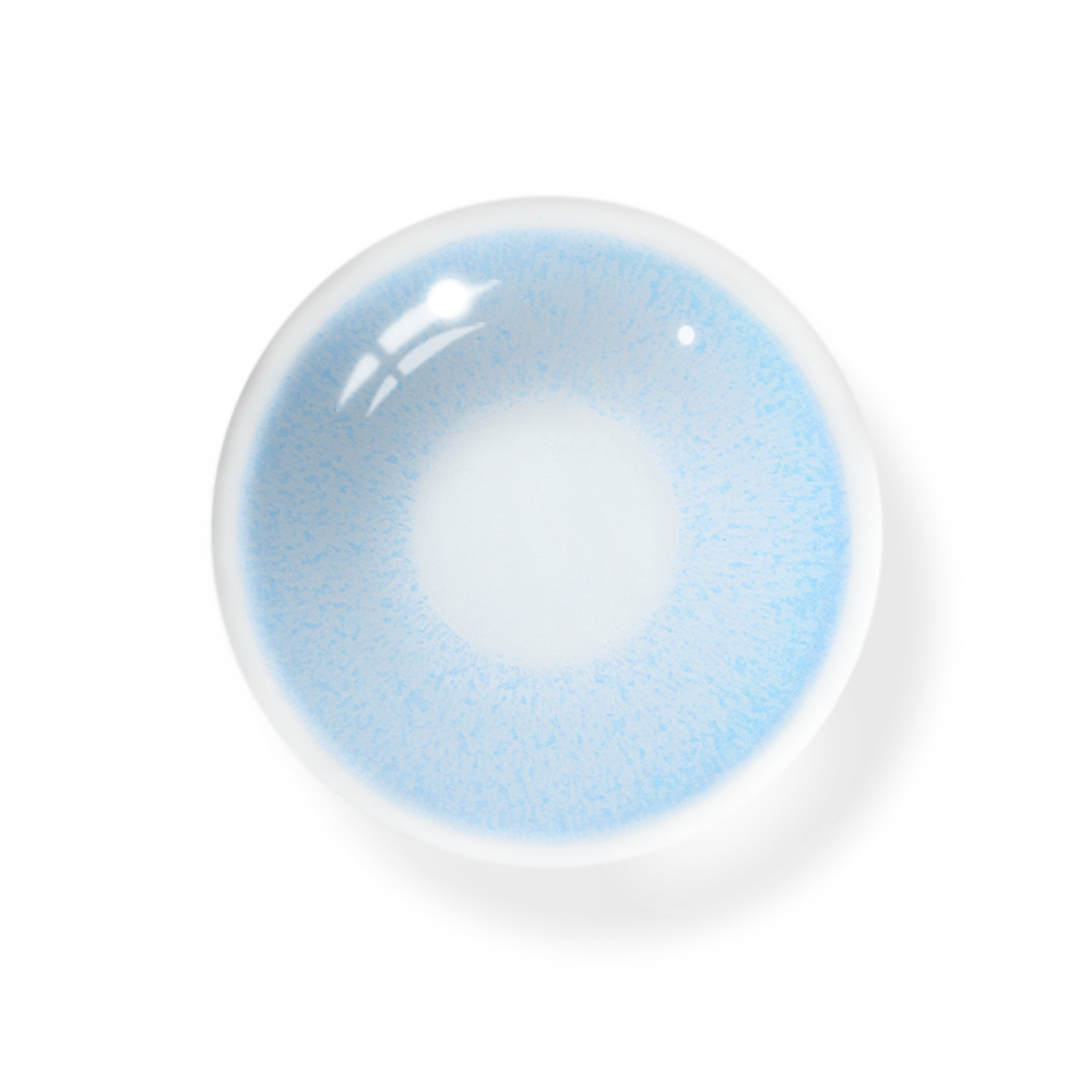 Cosplay Fluorescent Blue Coloured Contact Lenses Secondary image