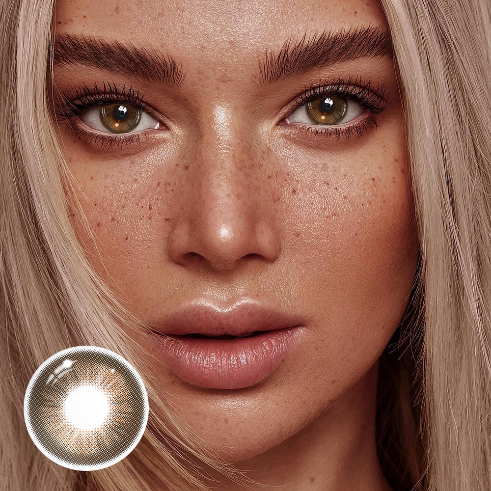 Americano Brown Prescription Coloured Contact Lenses Secondary image