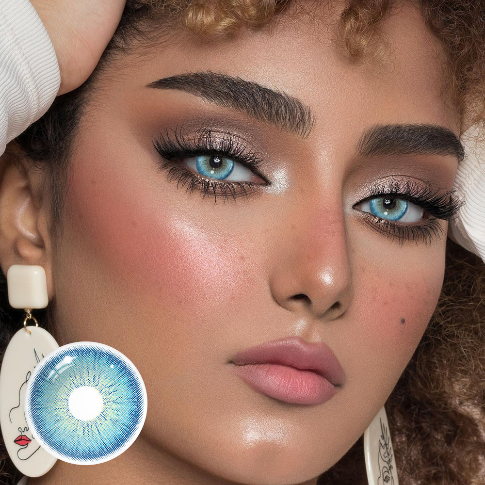 Eris Blue Coloured Contact Lenses Secondary image