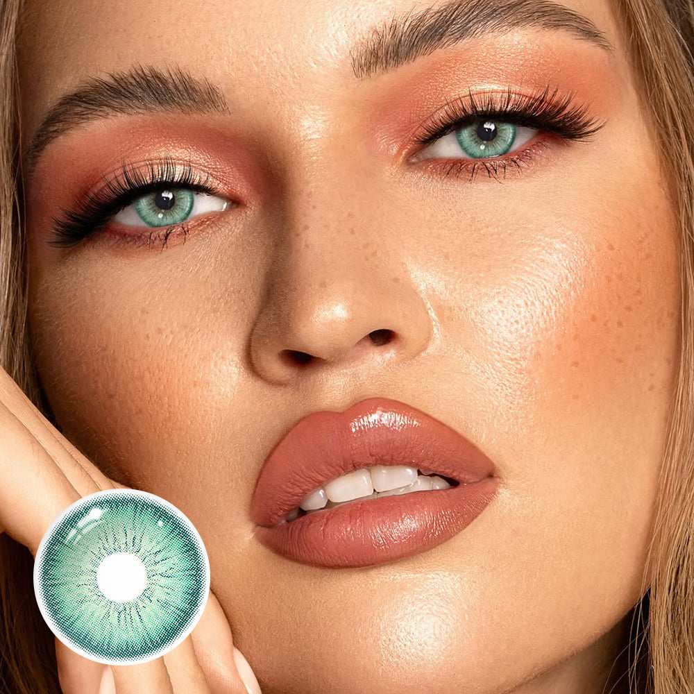 Eris Green Coloured Contact Lenses Secondary image