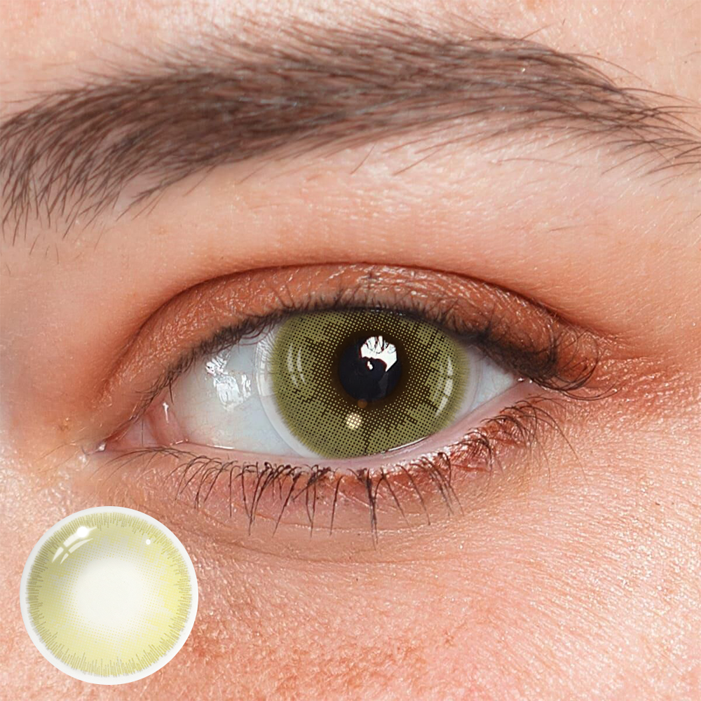 Elite Sandy Gray Prescription Coloured Contact Lenses Secondary image