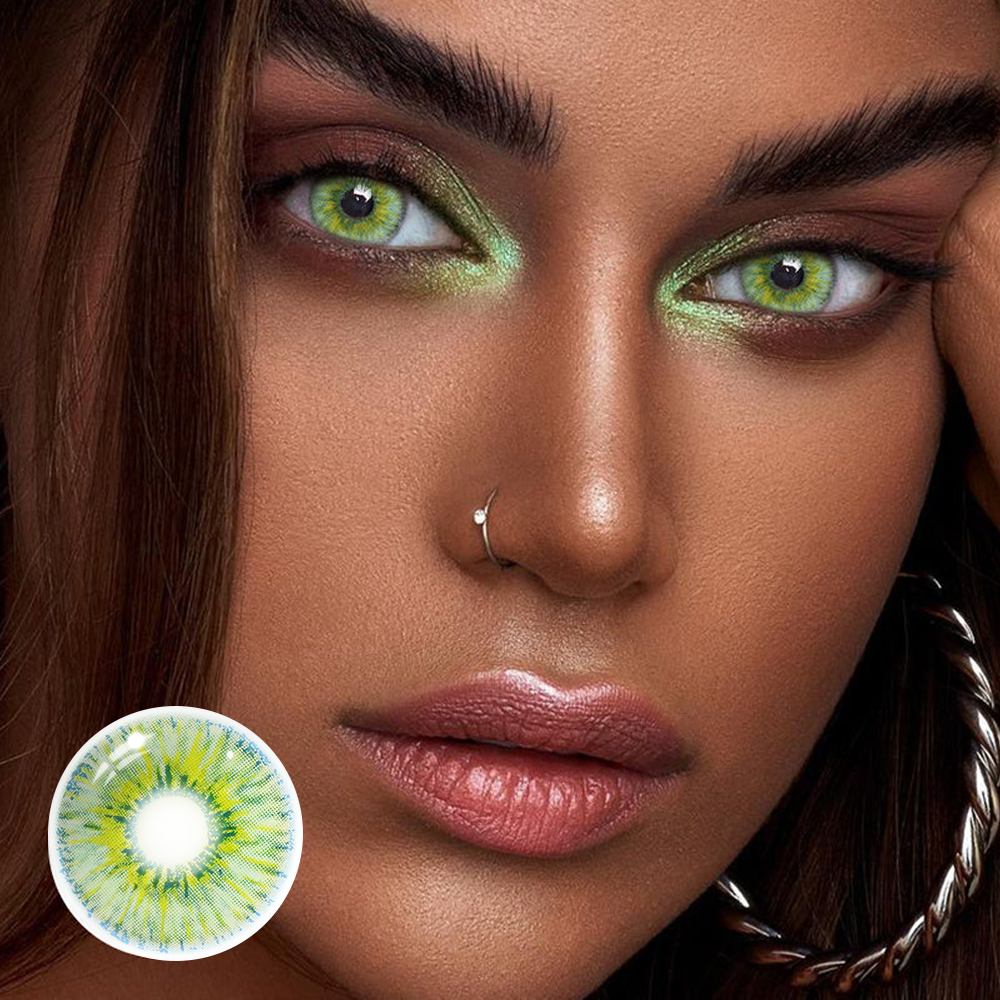 New York Green Coloured Contact Lenses Secondary image