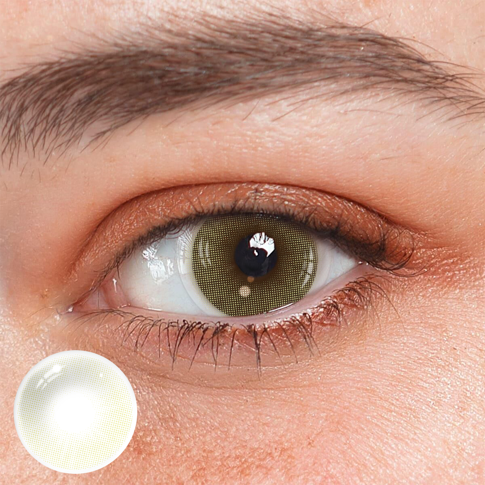 Hidrocor AMBAR Brown Prescription Coloured Contact Lenses Secondary image