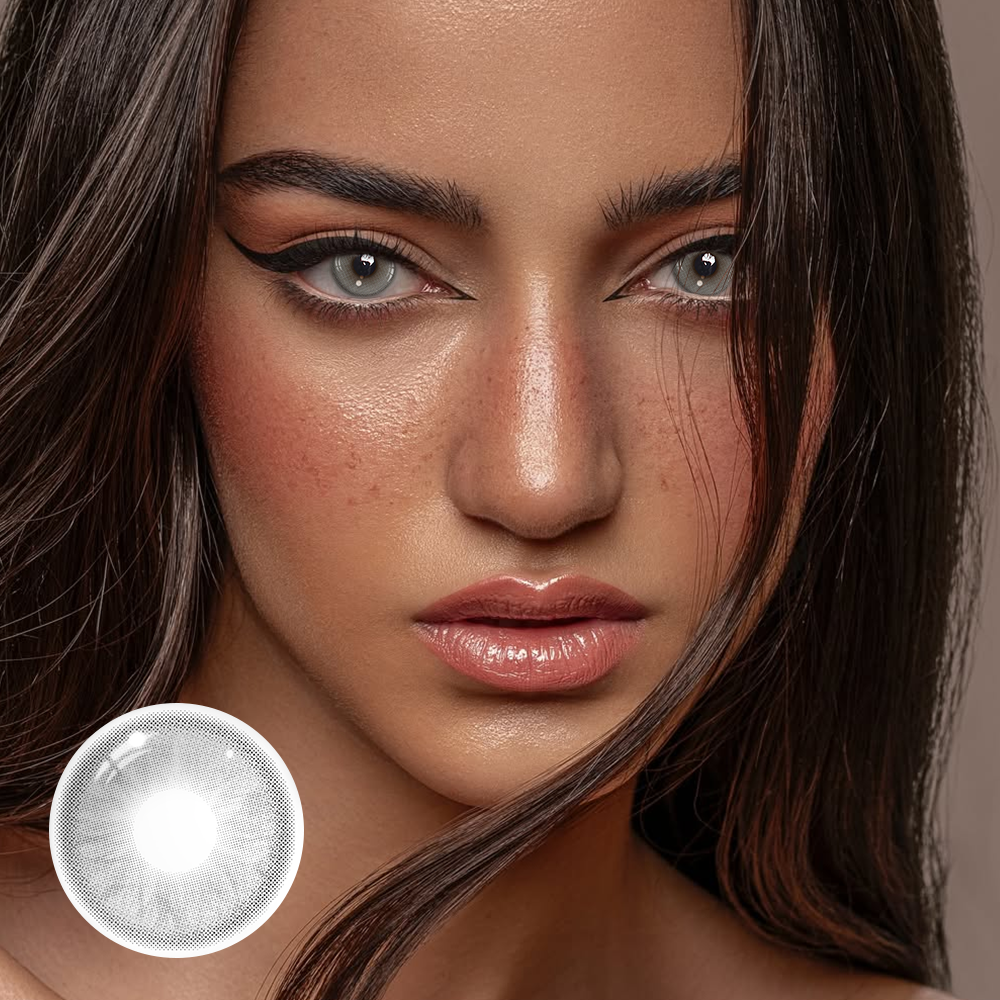 Mars Pearl Gray Coloured Contact Lenses Secondary image