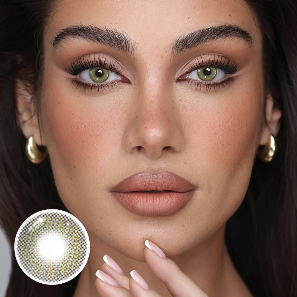 Beatriz Green Coloured Contact Lenses Secondary image
