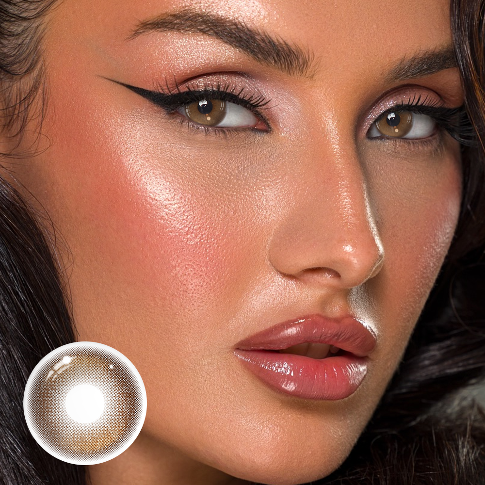 Stormy Brown Coloured Contact Lenses Secondary image