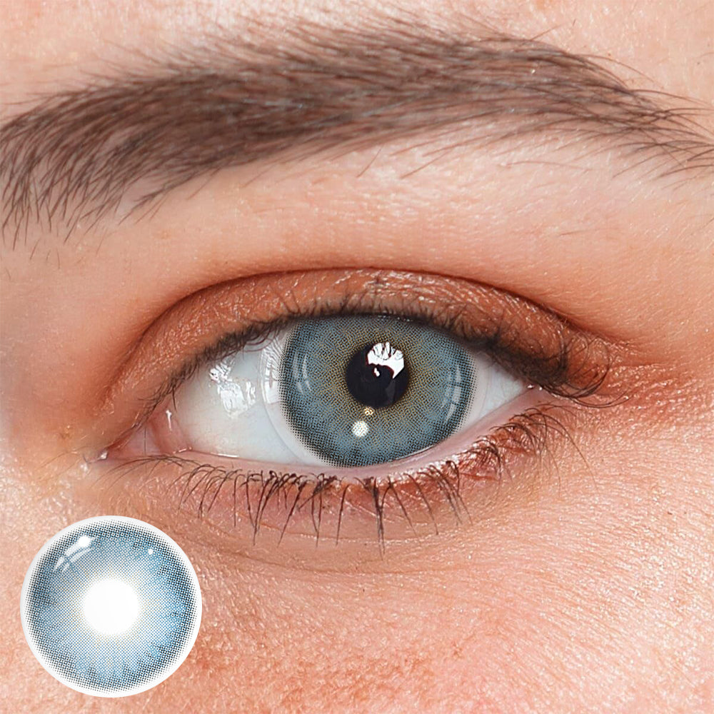 Lazuli Pear Blue Coloured Contact Lenses Main image
