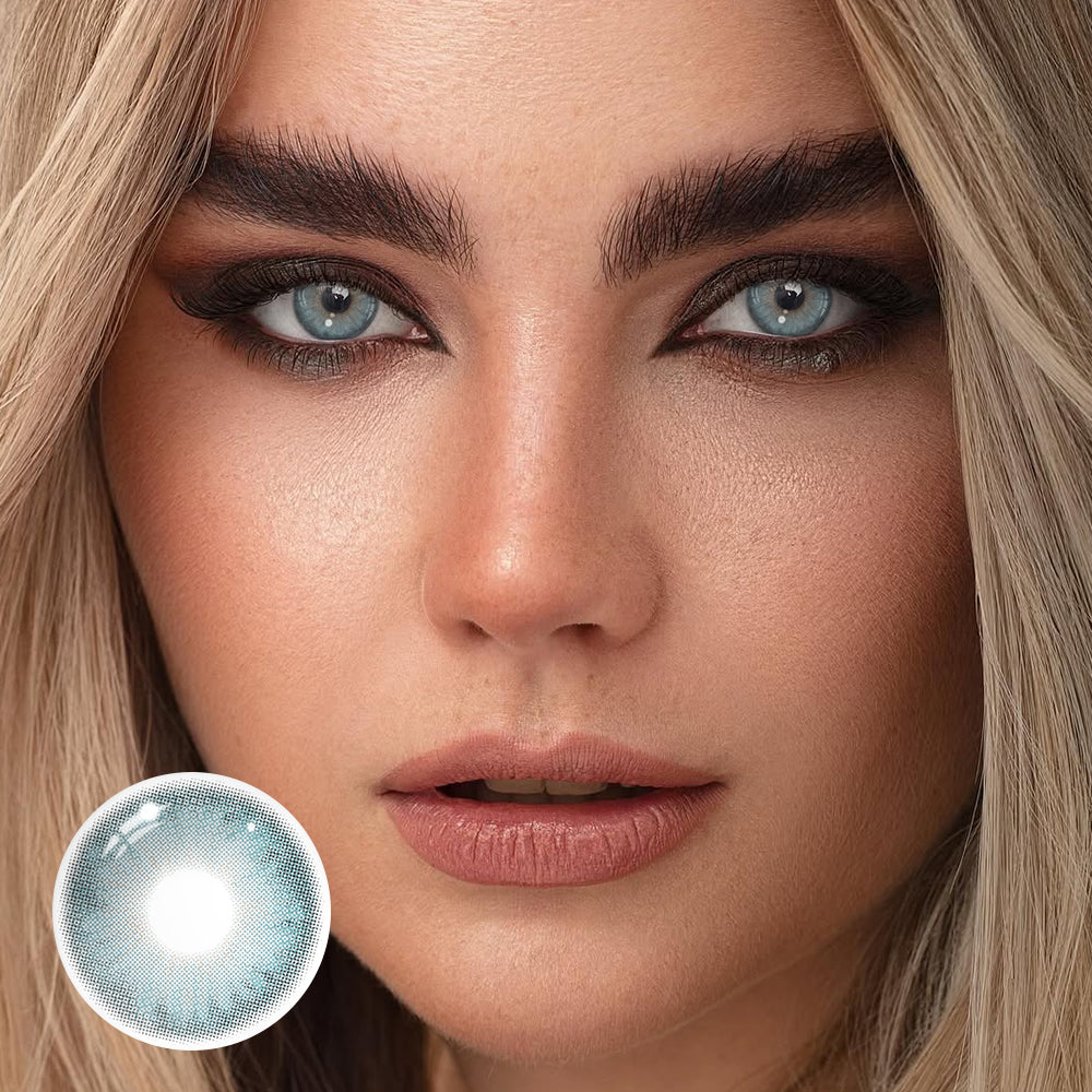 Lazuli Pear Blue Coloured Contact Lenses Secondary image