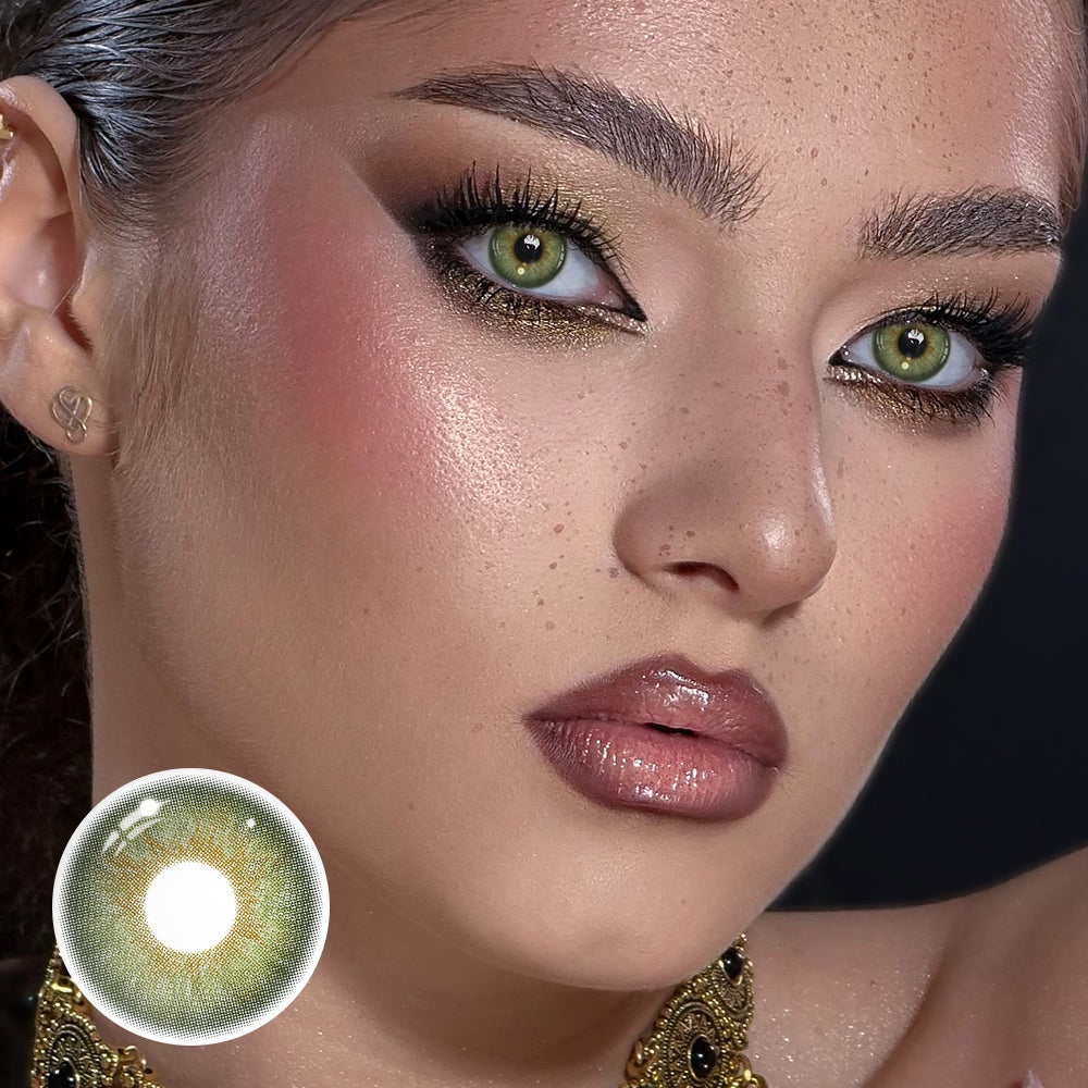 Ludmila Green Coloured Contact Lenses Secondary image