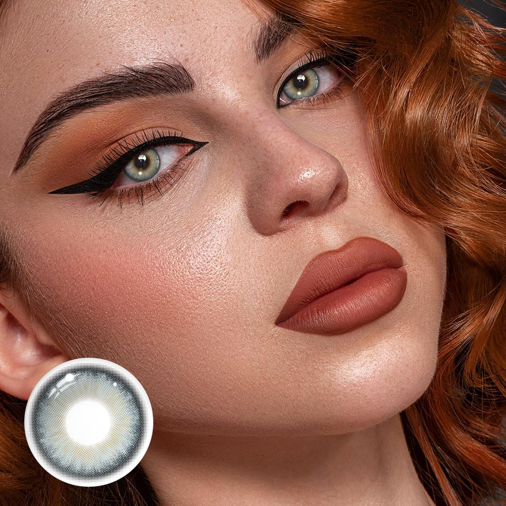 Lilian Dark Gray Coloured Contact Lenses Secondary image