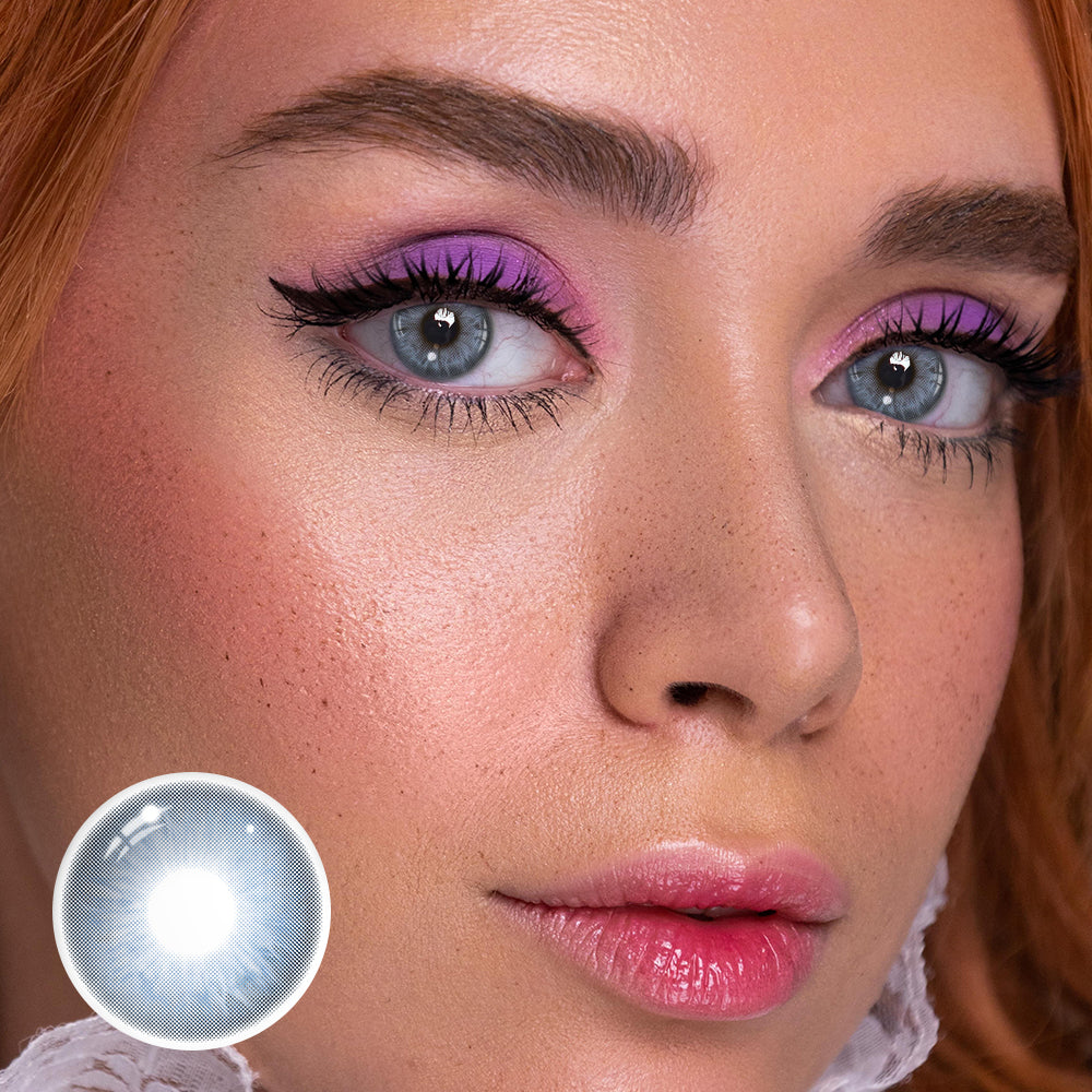 Kimana Blue Coloured Contact Lenses Secondary image