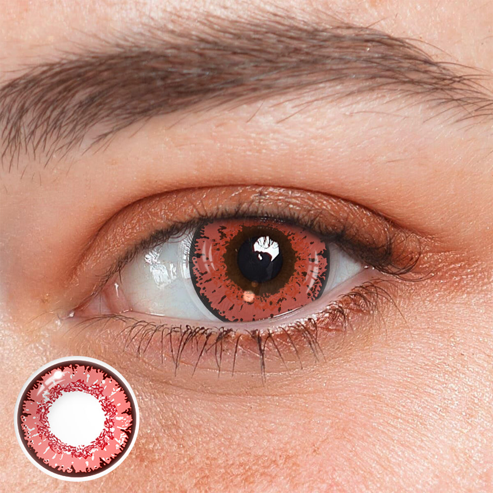 Cosplay Queen Dark Pink Coloured red Contact Lenses Main image