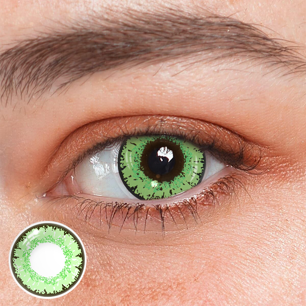 Cosplay Queen Light Green Coloured Contact Lenses Main image