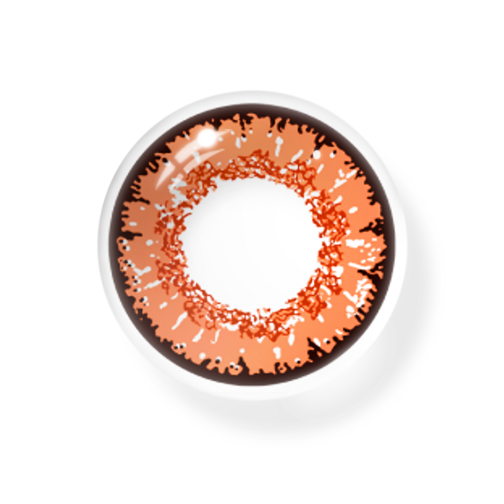 Cosplay Queen Orange Brown Coloured Contact Lenses