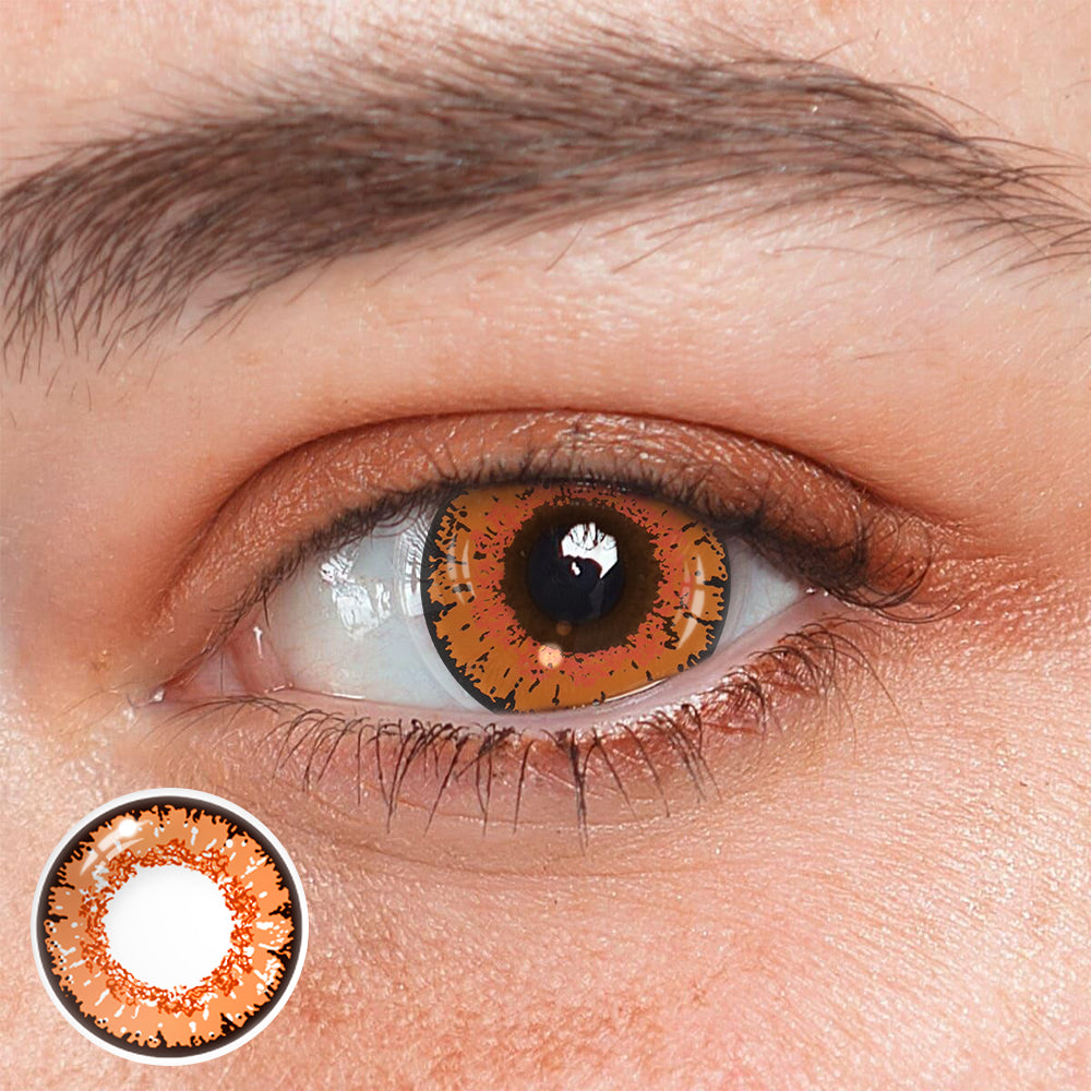 Cosplay Queen Orange Brown Coloured Contact Lenses Main image