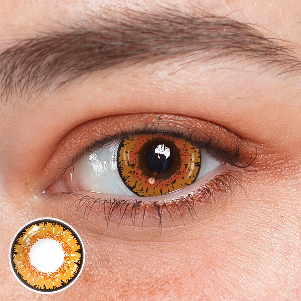 Cosplay Queen Yellow Brown Coloured Contact Lenses Main image
