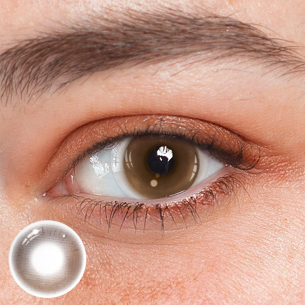Yara Flowing Coffee Brown Coloured Contact Lenses Main image