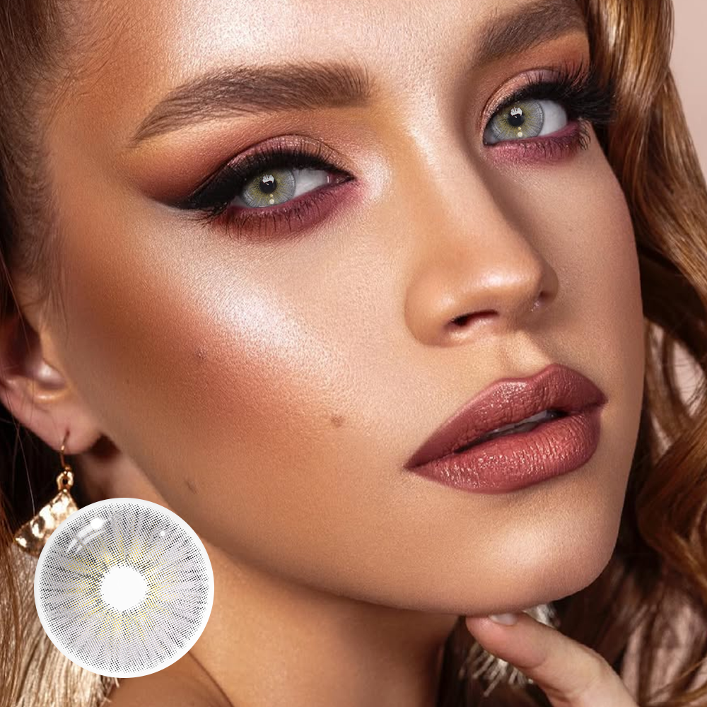 Karla Ash Gray Coloured Contact Lenses Secondary image