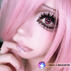 Halloween Starry Sky Anime Yandere Pink Coloured Contact Lenses