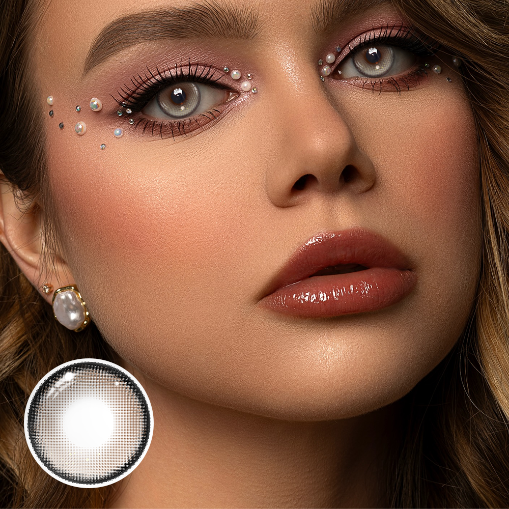 Linette Milk Brown Coloured Contact Lenses Secondary image