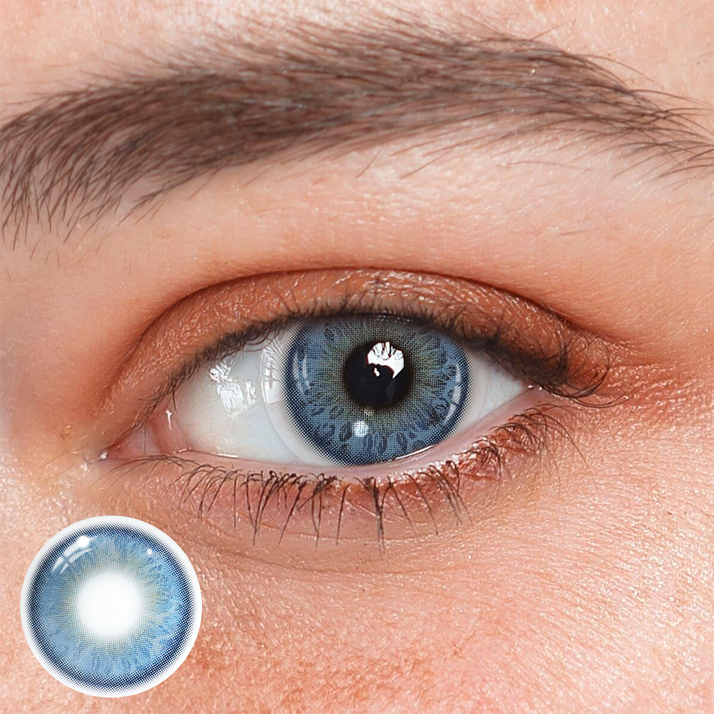 Kelly Blue Coloured Contact Lenses