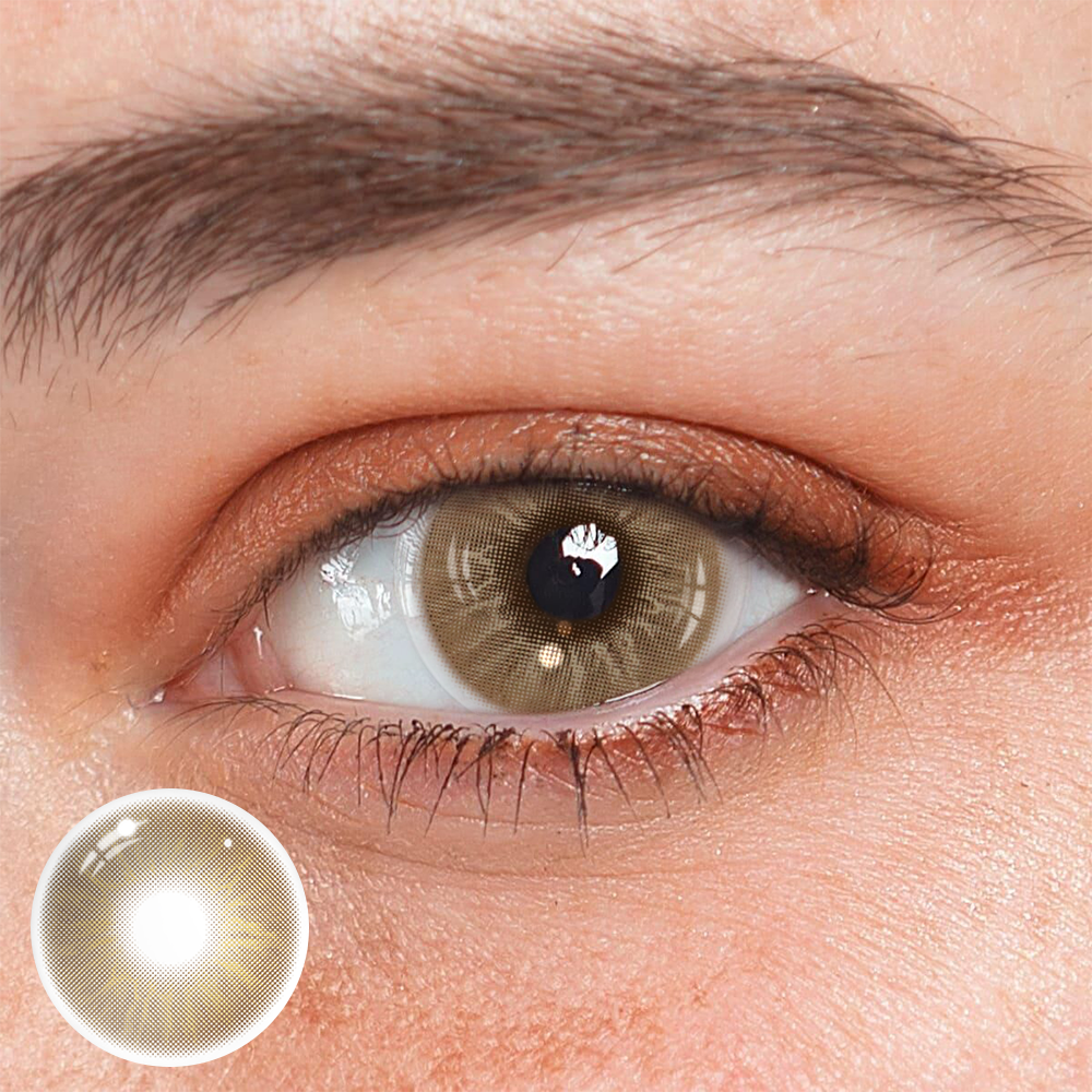 Love Story Pea Brown Prescription Coloured Contact Lenses Main image
