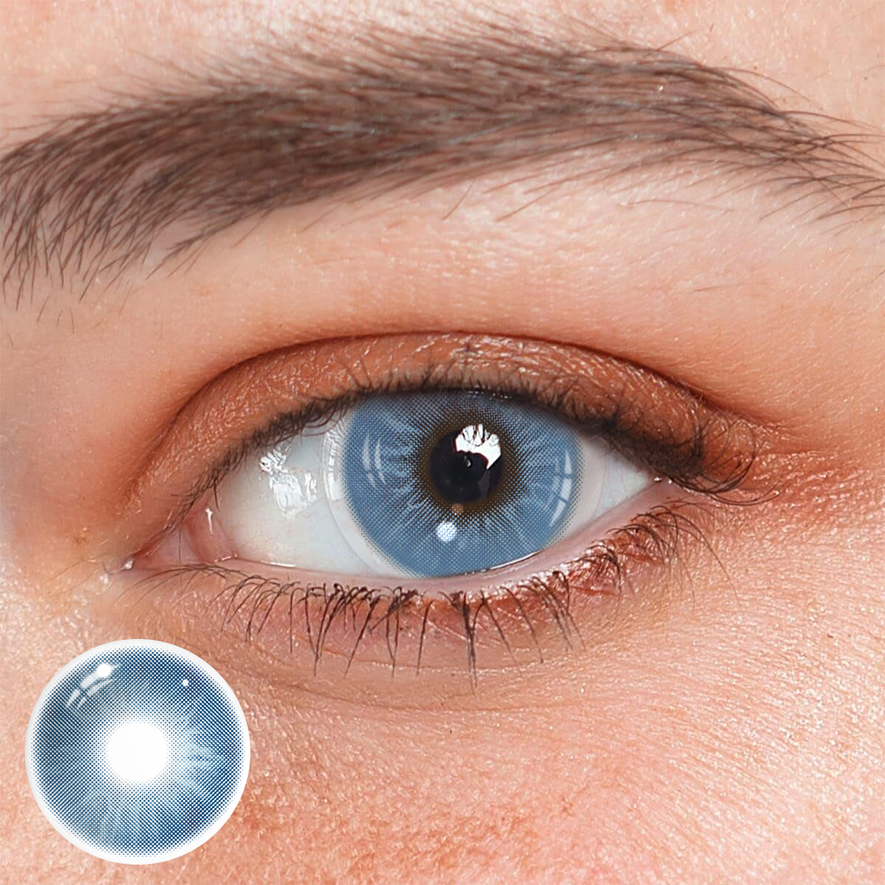 Love Story Oxytocin Blue Prescription Coloured Contact Lenses Main image
