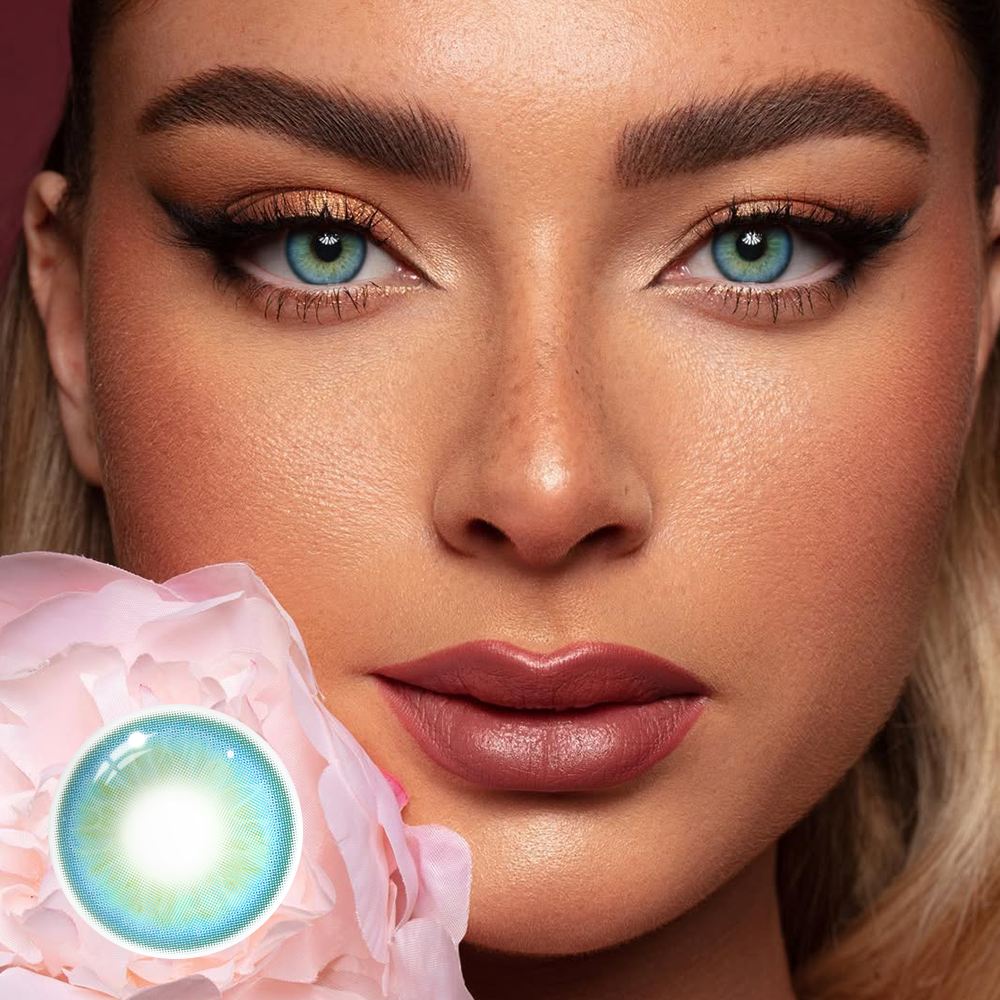 Elvina Blue Coloured Contact Lenses Secondary image