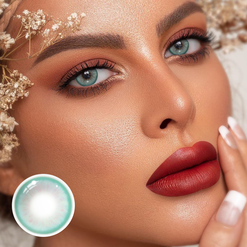 Elvina Green Coloured Contact Lenses Secondary image