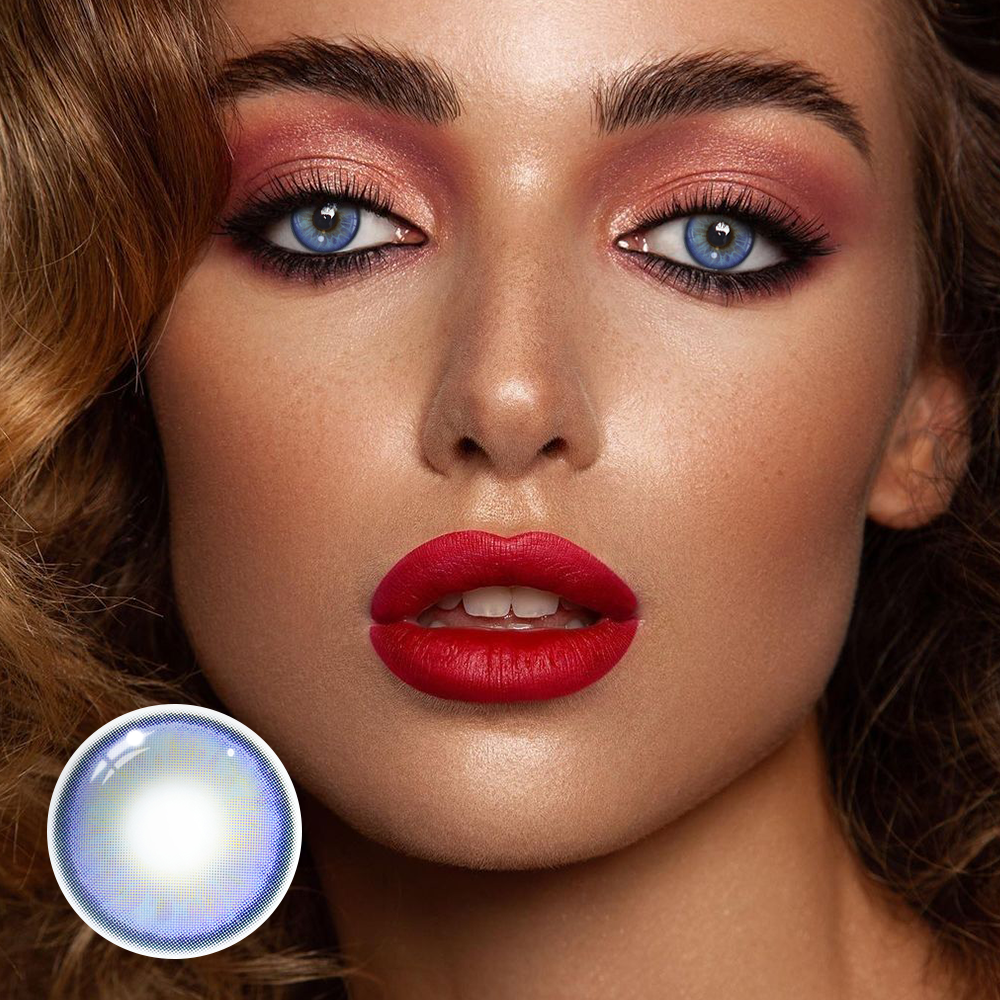 Elvina Purple Coloured Contact Lenses Secondary image